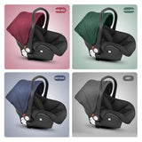 Infant Car Seat & Carrier – Portable Baby Car Seat with Canopy, Newborn - Friendly Safety Design, Maroon & Black
