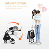 Luxury Infant Stroller with Bassinet Mode & Shock Absorption – High - End Newborn Pram for Smooth Rides & Comfortable Sleep