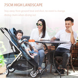 Luxury Infant Stroller with Bassinet Mode & Shock Absorption – High - End Newborn Pram for Smooth Rides & Comfortable Sleep