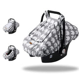 Elephant - Printed Multi - Use Baby Car Seat Cover – Versatile Canopy for Infant Carriers