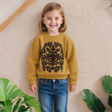 Patterned Owl - Printed Kids' Crew Neck Sweatshirt – Unique & Stylish Top