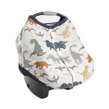 Dinosaur - Printed Multi - Use Baby Car Seat Cover – Versatile Canopy for Infant Carriers
