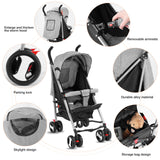 2 - in - 1 Convertible Baby Stroller – Sitting & Sleeping Modes, Travel - Friendly for 7 - 36 Months