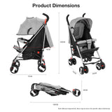 2 - in - 1 Convertible Baby Stroller – Sitting & Sleeping Modes, Travel - Friendly for 7 - 36 Months