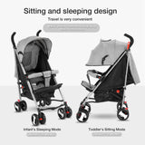 2 - in - 1 Convertible Baby Stroller – Sitting & Sleeping Modes, Travel - Friendly for 7 - 36 Months