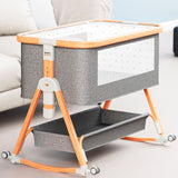Multifunctional Baby Bassinet Bed with Mosquito Net & Storage: Adjustable, Foldable, Portable for Newborns – 6 - Gear Height, Convertible to Crib