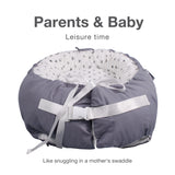 Littlebay 100% Cotton Portable Newborn Bassinet Baby Nest Bed Newborn Baby Nest Lounger Soft Crib with Baby Mosquito Net