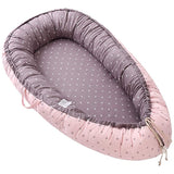 100% Cotton Baby Nest Bed Baby Lounger Nest Folding Baby Cot Bed with Pillow Craddle Crib Portable Sleeping Cotton