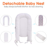 Washable Detachable Flexible Folding Cotton Organic Lounger Newborn Co Sleeper Baby Nest Portable Bed Baby Lounger Cotton Baby