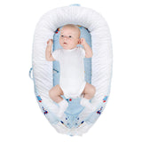 100% Cotton Baby Lounger Nest Folding Baby Cot Bed Baby Nest Bed with Pillow Craddle Crib Portable Sleeping Cotton