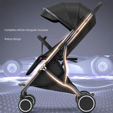3 - in - 1 Baby Stroller with Stepless Recline – 95° - 175° Adjustable Backrest for Sitting, Reclining & Lying, Compact Foldable Design