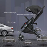 3 - in - 1 Baby Stroller with Stepless Recline – 95° - 175° Adjustable Backrest for Sitting, Reclining & Lying, Compact Foldable Design