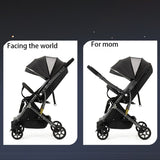 Compact Foldable Baby Stroller with Shock Absorption – Lightweight Infant Pram for Travel & Daily Use, Multi - Position Recline