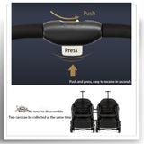 Compact Foldable Twin Baby Stroller – Double Seat Infant Pram with Shock Absorption & Multi - Position Recline for Twins/Toddlers