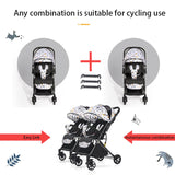Compact Foldable Twin Baby Stroller – Double Seat Infant Pram with Shock Absorption & Multi - Position Recline for Twins/Toddlers