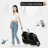 Compact Foldable Twin Baby Stroller – Double Seat Infant Pram with Shock Absorption & Multi - Position Recline for Twins/Toddlers