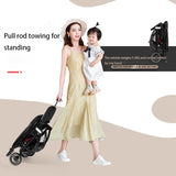 All - in - One Compact Baby Stroller – Pitman Shock Absorption, Reversible Push Rod, 3 - Mode Recline & Free Double - Hole Tray