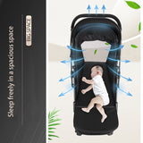 All - in - One Compact Baby Stroller – Pitman Shock Absorption, Reversible Push Rod, 3 - Mode Recline & Free Double - Hole Tray