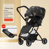 All - in - One Compact Baby Stroller – Pitman Shock Absorption, Reversible Push Rod, 3 - Mode Recline & Free Double - Hole Tray