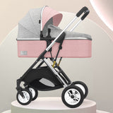 Luxury Infant Stroller with Bassinet Mode & Shock Absorption – High - End Newborn Pram for Smooth Rides & Comfortable Sleep