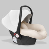 Infant Car Seat & Carrier – Portable Baby Car Seat with Canopy, Newborn - Friendly Safety Design, Maroon & Black