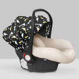 Infant Car Seat & Carrier – Portable Baby Car Seat with Canopy, Newborn - Friendly Safety Design, Maroon & Black