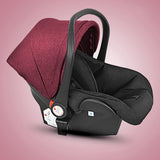 Infant Car Seat & Carrier – Portable Baby Car Seat with Canopy, Newborn - Friendly Safety Design, Maroon & Black