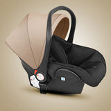 Infant Car Seat & Carrier – Portable Baby Car Seat with Canopy, Newborn - Friendly Safety Design, Maroon & Black