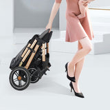 Stylish Baby Stroller with Multi - Position Recline – Shock - Absorbing, Foldable Infant Pram for Daily Walks & Urban Adventures