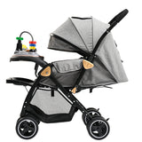 All - in - One Baby Stroller with Removable Activity Tray – Reversible, Reclining, & Multi - Functional Infant Pram for Growth & Play