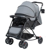 Everyday Essential Baby Stroller – Compact Foldable, Multi - Recline Infant Pram with Cup Holder & Storage for Daily Use