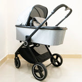 Luxury Bassinet Mode Baby Stroller – Breathable Mesh, Compact Foldable Infant Pram for Newborn Comfort & Easy Travel