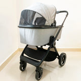 Luxury Bassinet Mode Baby Stroller – Breathable Mesh, Compact Foldable Infant Pram for Newborn Comfort & Easy Travel