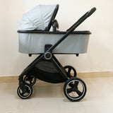 Luxury Bassinet Mode Baby Stroller – Breathable Mesh, Compact Foldable Infant Pram for Newborn Comfort & Easy Travel