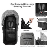 2 - in - 1 Convertible Baby Stroller – Duo - Cabin for Sleeping & Sitting, All - Stage Infant Pram (0 - 36 Months)