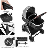 2 - in - 1 Convertible Baby Stroller – Duo - Cabin for Sleeping & Sitting, All - Stage Infant Pram (0 - 36 Months)