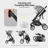 2 - Way Reversible Baby Stroller – Bi - directional Installation, Forward & Backward Cruising for Better Baby Care