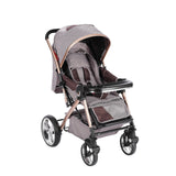 Luxury Quilted Baby Stroller – Multi - Functional, High - View Infant Pram with Large Storage for Comfort & Style