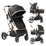 2 - in - 1 Convertible Baby Stroller – Sitting & Sleeping Modes, All - Stage Infant Pram for Convenient Travel (0 - 36 Months)