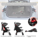 2 - in - 1 Convertible Baby Stroller – Sitting & Sleeping Modes, Travel - Friendly Infant Pram for 7 - 36 Months