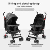 2 - in - 1 Convertible Baby Stroller – Sitting & Sleeping Modes, Travel - Friendly Infant Pram for 7 - 36 Months