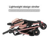 2 - in - 1 Convertible Baby Stroller – Chic Beige, Sitting & Sleeping Modes, Travel - Friendly for 7 - 36 Months