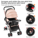 2 - in - 1 Convertible Baby Stroller – Chic Beige, Sitting & Sleeping Modes, Travel - Friendly for 7 - 36 Months