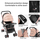 2 - in - 1 Convertible Baby Stroller – Chic Beige, Sitting & Sleeping Modes, Travel - Friendly for 7 - 36 Months