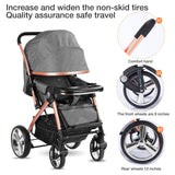 All - Season Multi - Functional Baby Stroller – Removable Sun Visor, Convertible Infant Pram for Year - Round Use