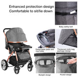 All - Season Multi - Functional Baby Stroller – Removable Sun Visor, Convertible Infant Pram for Year - Round Use