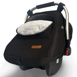 Plush - Lined Winter Baby Car Seat Cover – Warm, Cozy Canopy for Infant Carriers