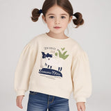 CPC(CPSIA certified)Custom Toddler Girls Heavy Knitted Jersey Rib Spring, Summer, Autumn Sweatershirt Long Sleeve Pullover Tops T-shirts For Girls(Accept custom order low MOQ)