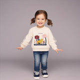 CPC(CPSIA certified)Baby Girls Unicorn Fleece Sweatshirt Crewneck Pullover Sweatshirts Kids With Pleated Puff Mesh Layer Outer of Long Sleeve(Accept custom order low MOQ)