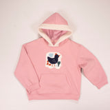 Chicken Applique Sherpa - Lined Hood Girls' Pink Hoodie – Cute & Cozy Top